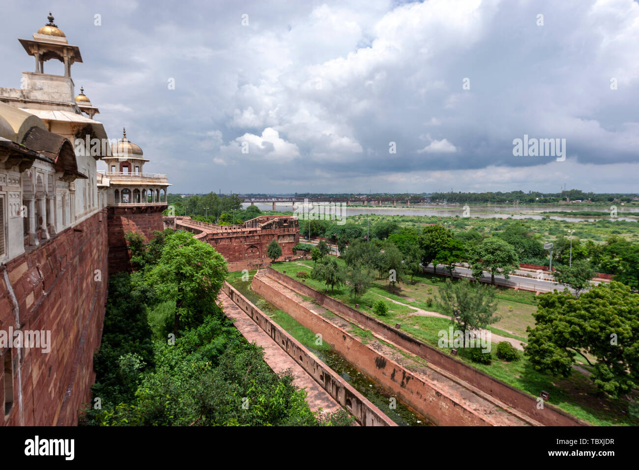 Fort d'Agra, Agra, Uttar Pradesh, Inde du Nord Banque D'Images