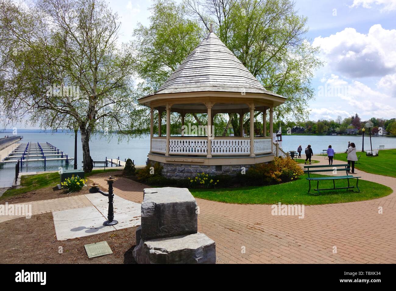 Gazebo, Clift Park, Skaneateles, New York Banque D'Images