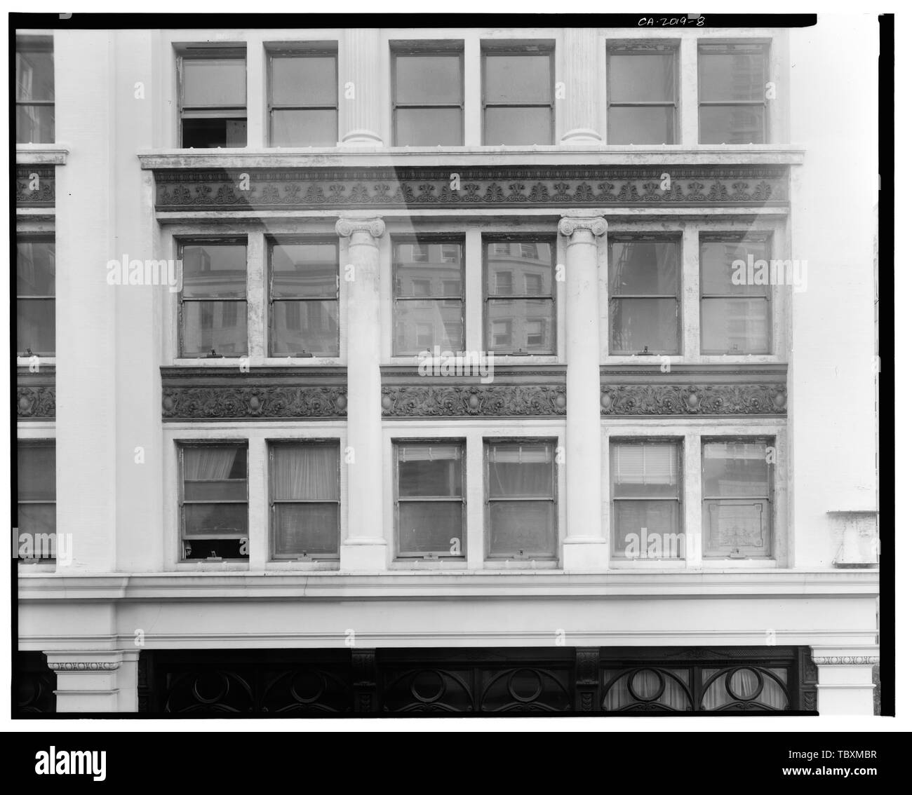 Élévation NORD, troisième et quatrième étages, PARTIE OUEST Ville de Paris Dry Goods Company, Geary et Stockton Streets, San Francisco, Comté de San Francisco, CA Banque D'Images