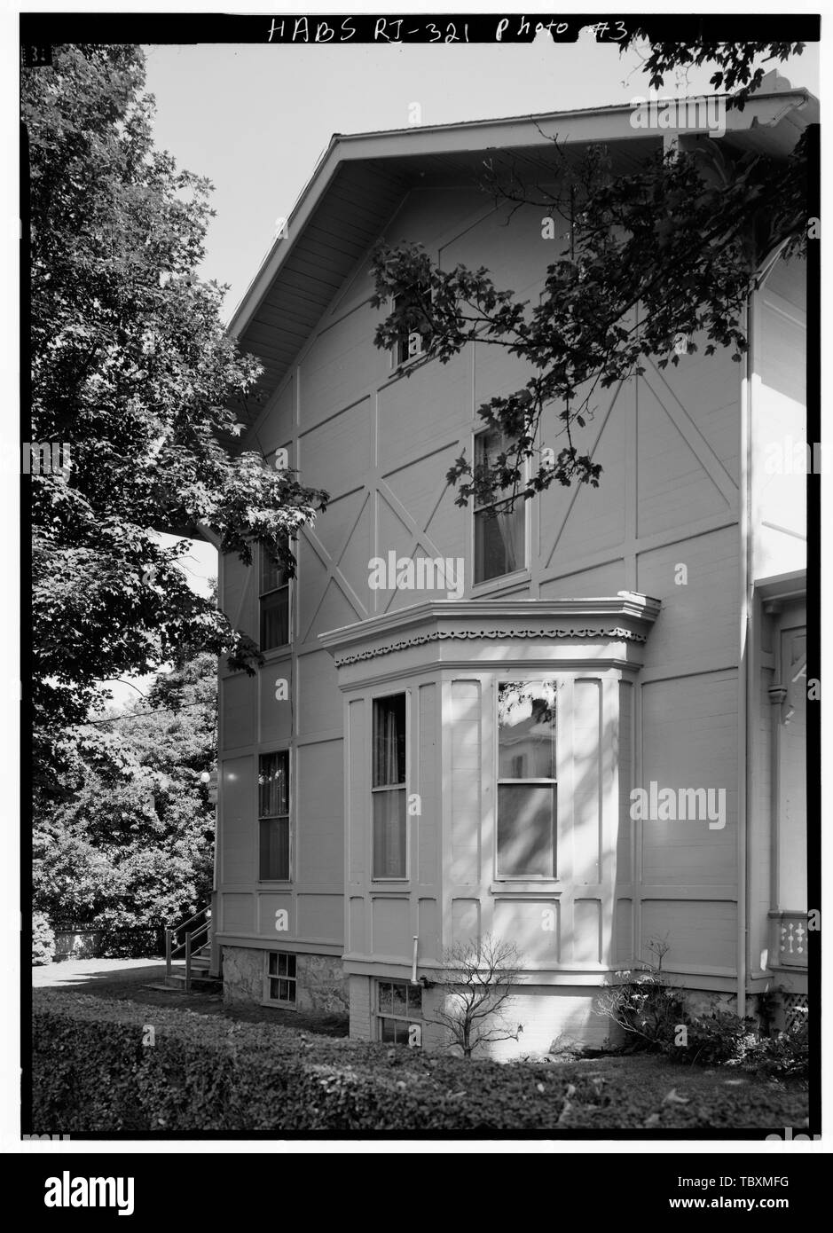 Extrémité nord Isaac P. White House, 66 rue Ayrault, Newport, Newport County, RI George C. Mason et fils Banque D'Images