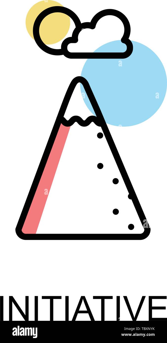L'icône de l'Initiative sur fond blanc illustration design.vector Illustration de Vecteur