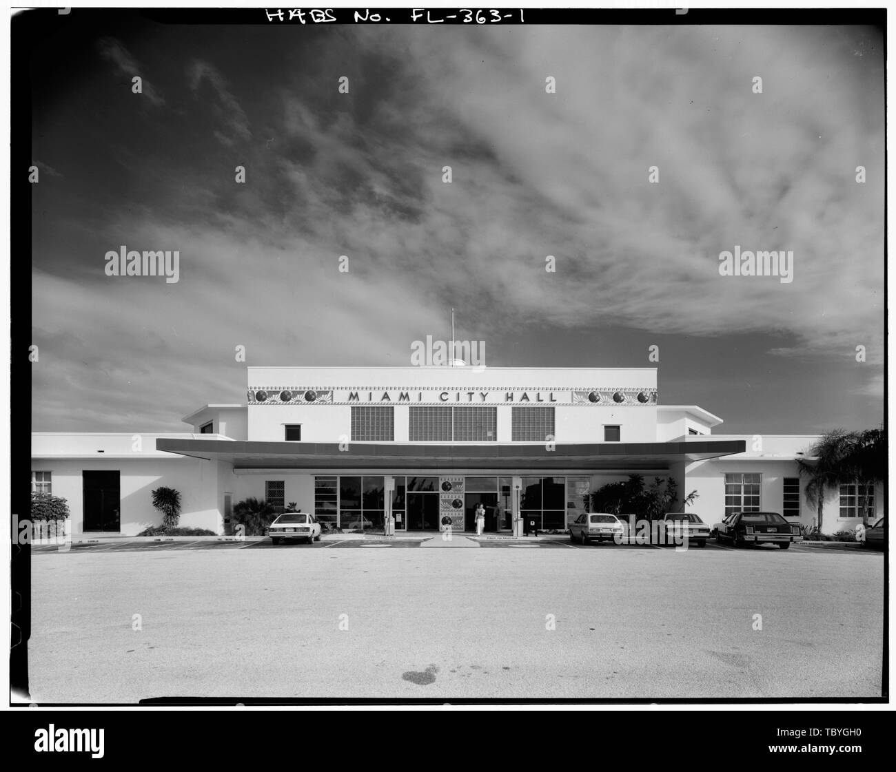 L'élévation principale du système Pan American Airways Terminal, 3500 Pan American Drive, Miami, FL, comté de MiamiDade Banque D'Images