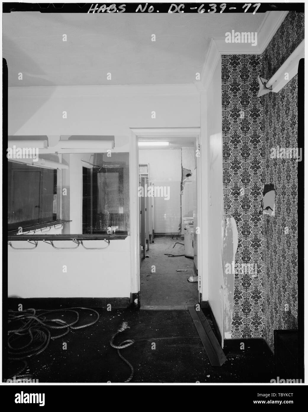 La promenade, à la Mezzanine, toilettes des femmes du nord prix Earle Theatre, treizième et e rues, Northwest, Washington, District of Columbia, DC Banque D'Images