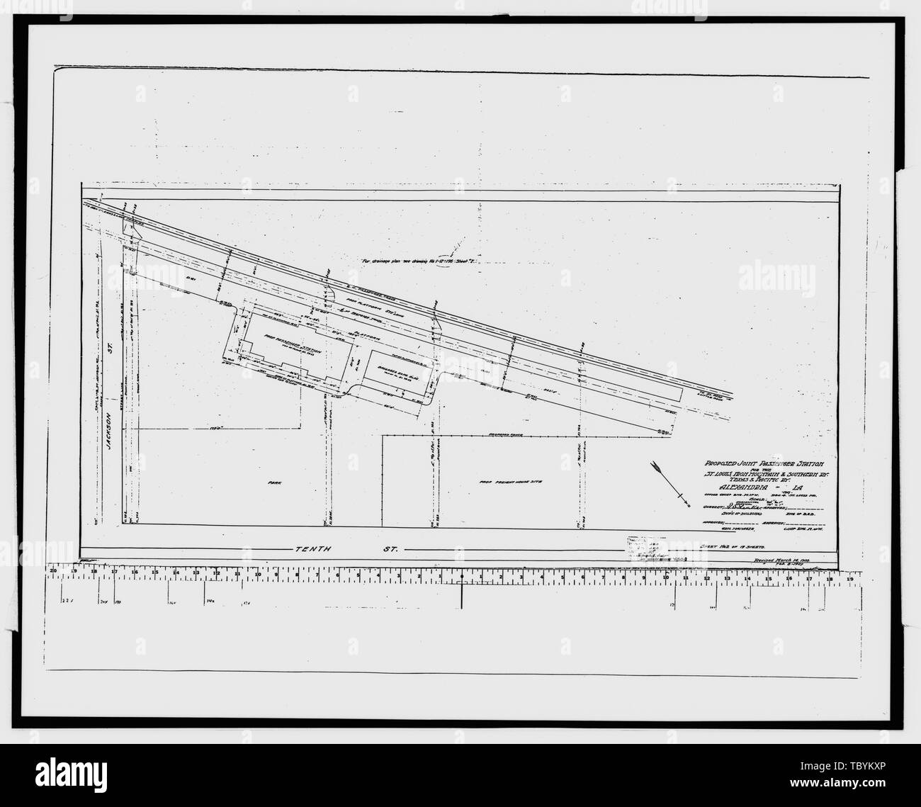 PacificTexas Missouri Pacific Railroad Station, dixième et Jackson Rues, Alexandrie, Rapides parois, LA MissouriPacific Railroad Company Longstaff, H Ville d'Alexandrie, Powell J L Hudson, U P Moore, R N Association Historique de la Louisiane Centra Calloway, Deborah, émetteur Kohara, Jack M, photographe Bolton, Robert, historien Banque D'Images