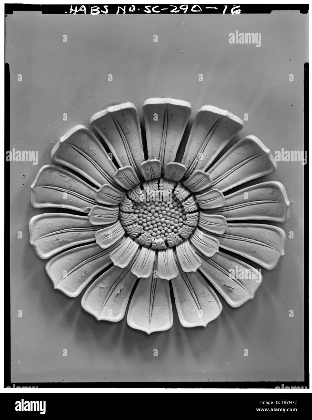 Plafond NEF ROSETTE, AU CENTRE DE L'extrémités est et ouest de l'Église baptiste de Beaufort, 600 Charles Street, Beaufort, comté de Beaufort, SC Fuller, Richard Banque D'Images