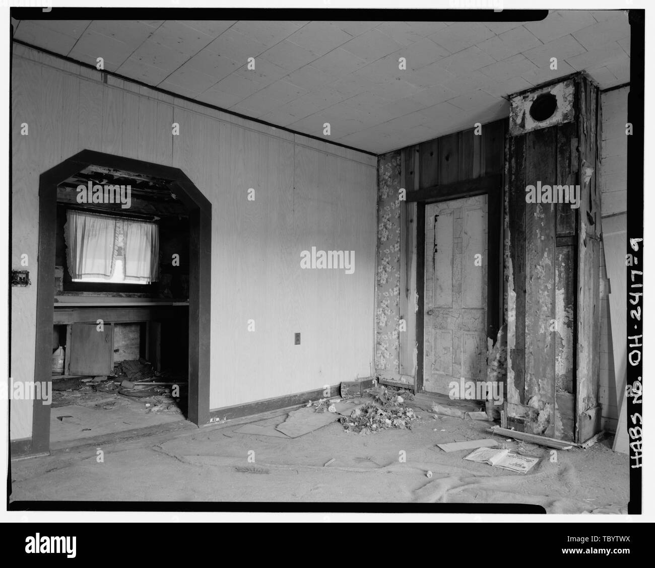 Nathaniel Cline House, du côté sud du chemin de comté 68, Cline, comté de Monroe, OH Banque D'Images