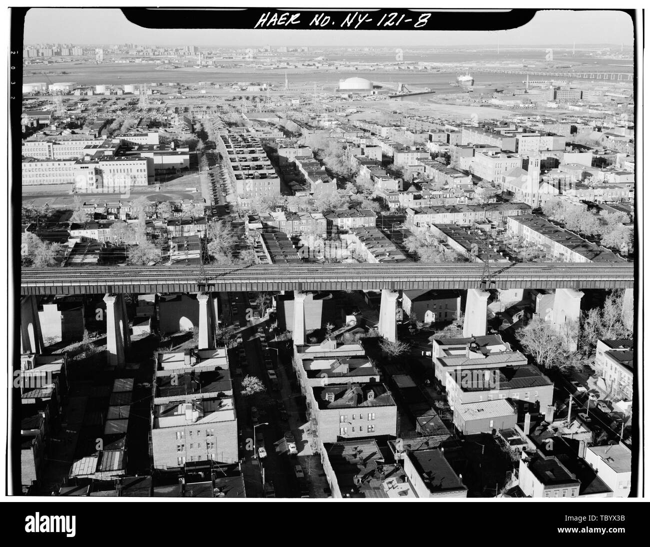 New York Connexion RR viaduc traversant 27e Rue. Les reines, Queens Co., New York. Sec. 4207, MP 6.62. Corridor ferroviaire nord-est, Route d'Amtrak entre New-York et de nouvelles lignes YorkConnecticut State, New York, New York County, NY Banque D'Images