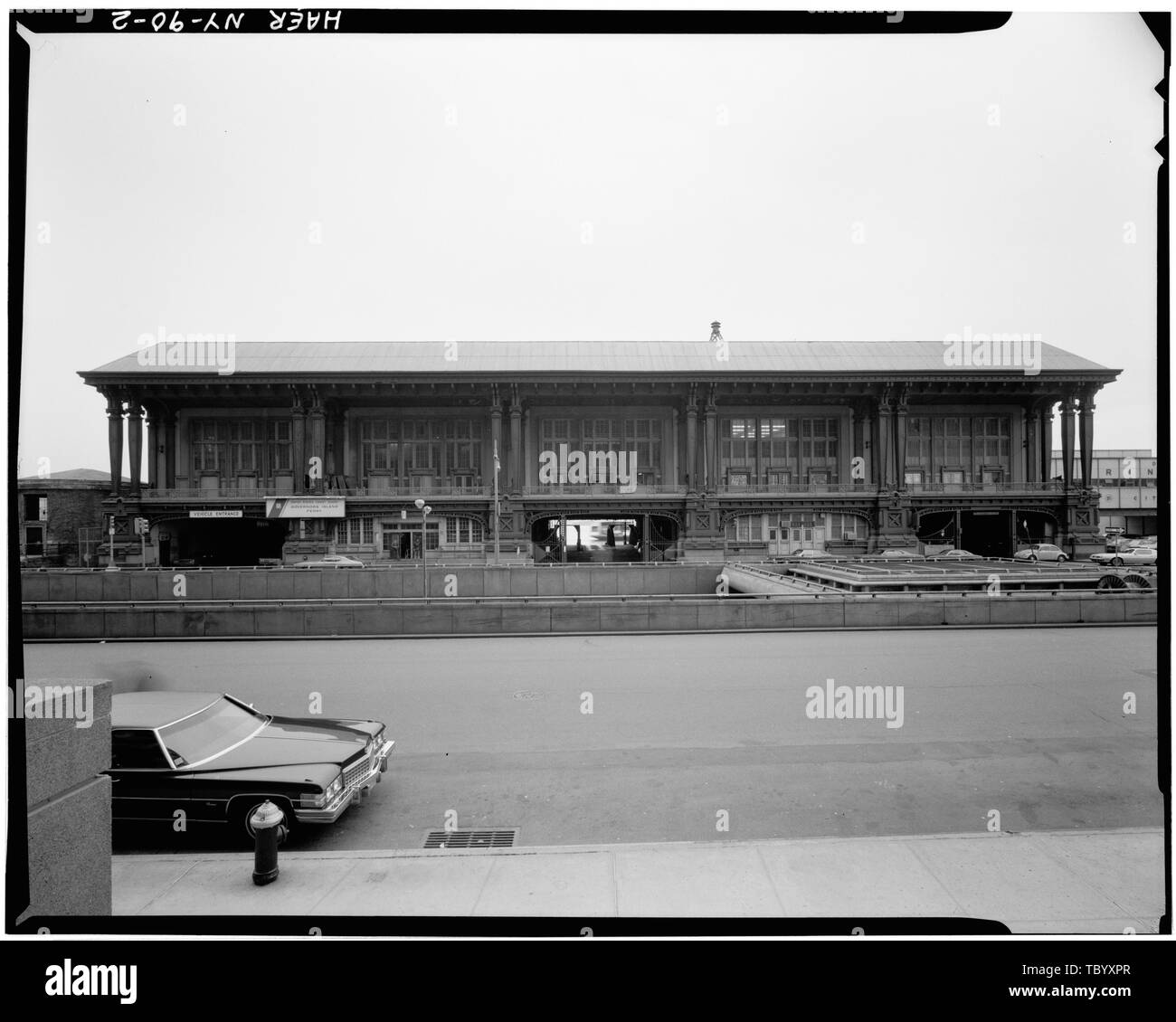 (Nord) avant l'élévation. Whitehall Street Ferry Terminal, 11 South Street, New York, New York County, NY Banque D'Images