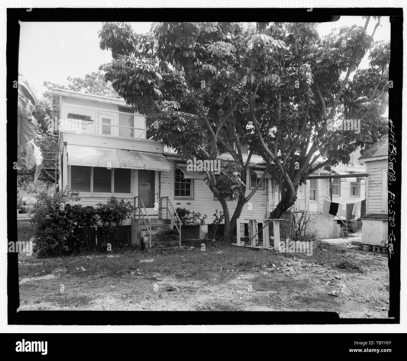 Élévation nord Naval Air Station de Key West, l'Annexe Truman, Ferguson House, Key West, Monroe County, FL Banque D'Images