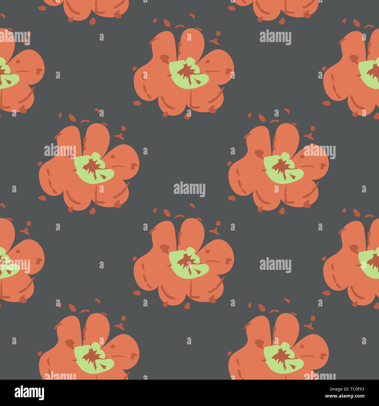 Fleur vecteur modèle homogène sur un arrière-plan Illustration de Vecteur