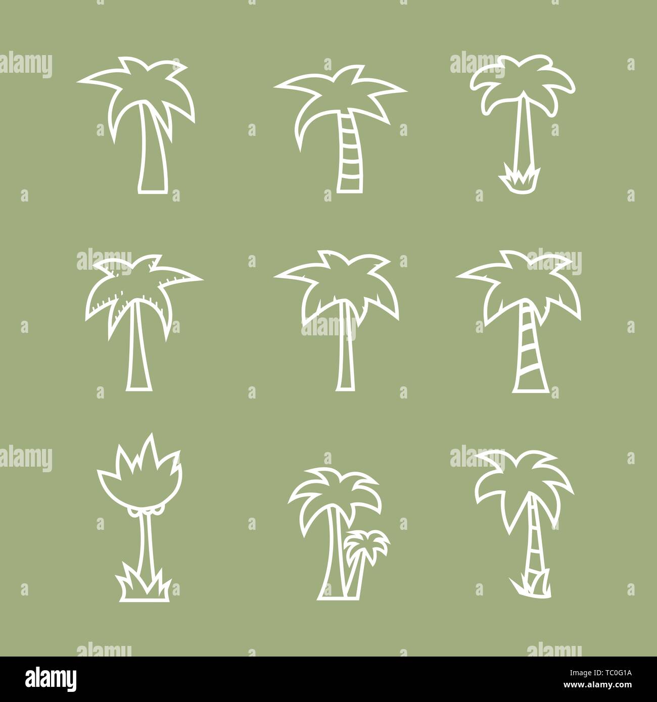 Vector icône palmier Illustration de Vecteur