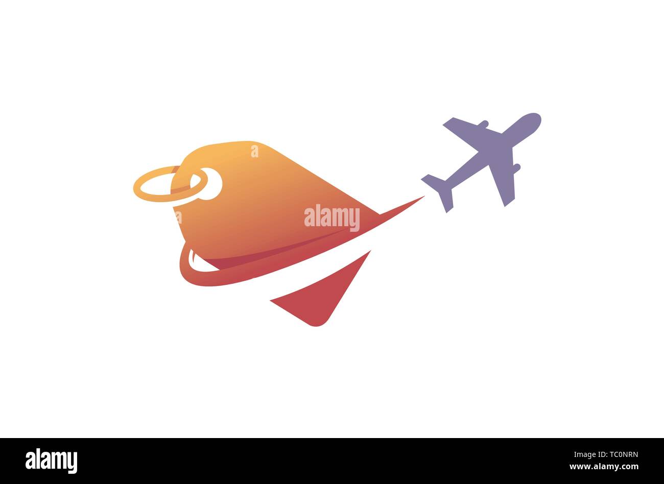 Étiquette de transaction de voyage d'avion logo Air créatif unique symbole vectoriel Illustration de conception Illustration de Vecteur