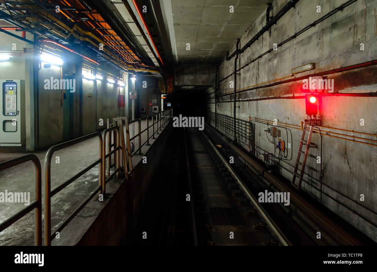 Tunnel souterrain pour le métro Banque D'Images