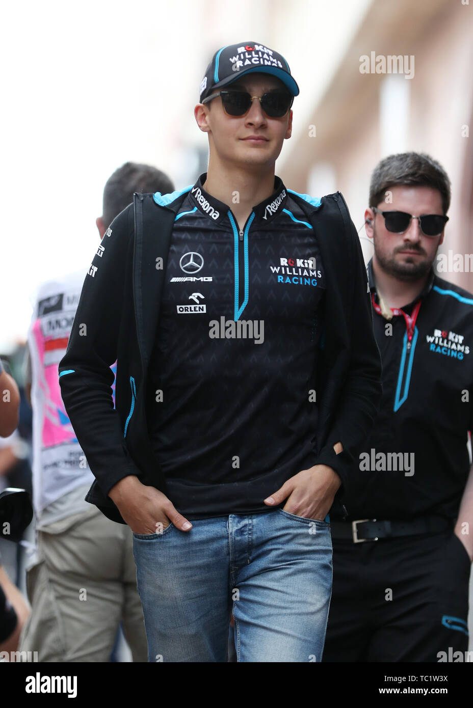 George Russell Williams pendant le 2019 Monaco Grand Prix sur le circuit de Monte Carlo, Monaco. Banque D'Images