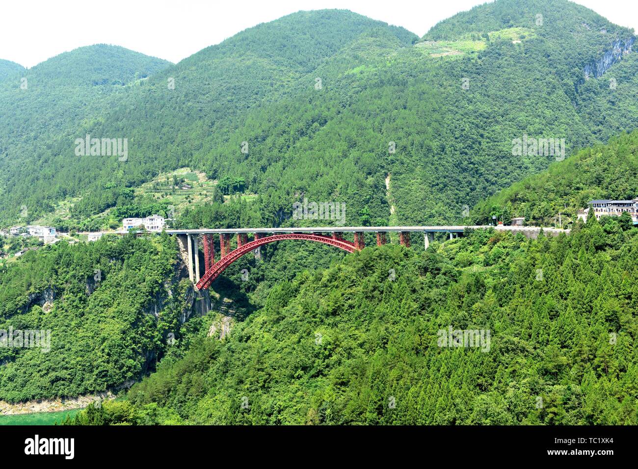 Décor d'Nanlido Enshizhou en pont, la province du Hubei Banque D'Images