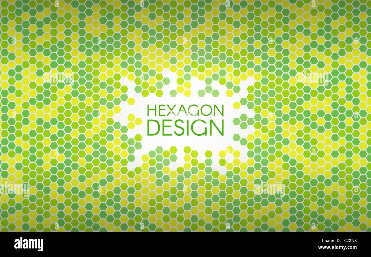 Hexagone fond vert. Mosaïque de formes. Geometric concept créatif. Abstrait toile couleur. Vector illustration Illustration de Vecteur