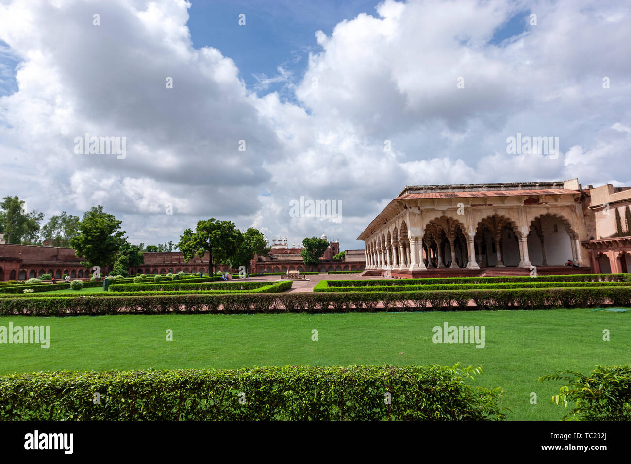 Je suis Diwan (Hall de l'auditoire), Fort d'Agra, Agra, Uttar Pradesh, Inde du Nord Banque D'Images