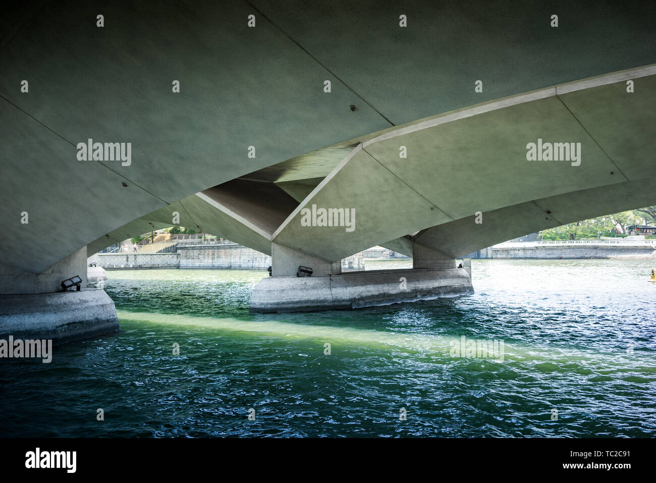 Des ponts à Marina Bay à Singapour Banque D'Images