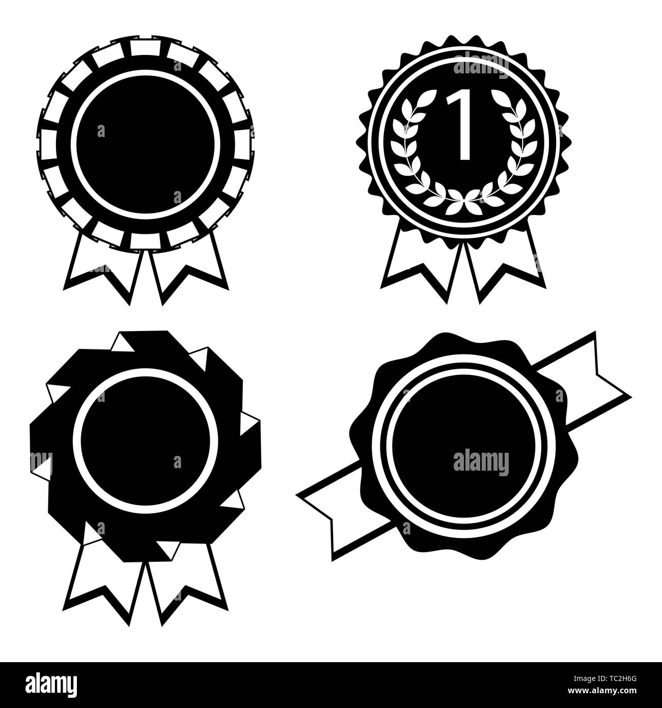 Golden Award signes ronde collection. Pour l'attribution d'éléments gagnants Illustration de Vecteur