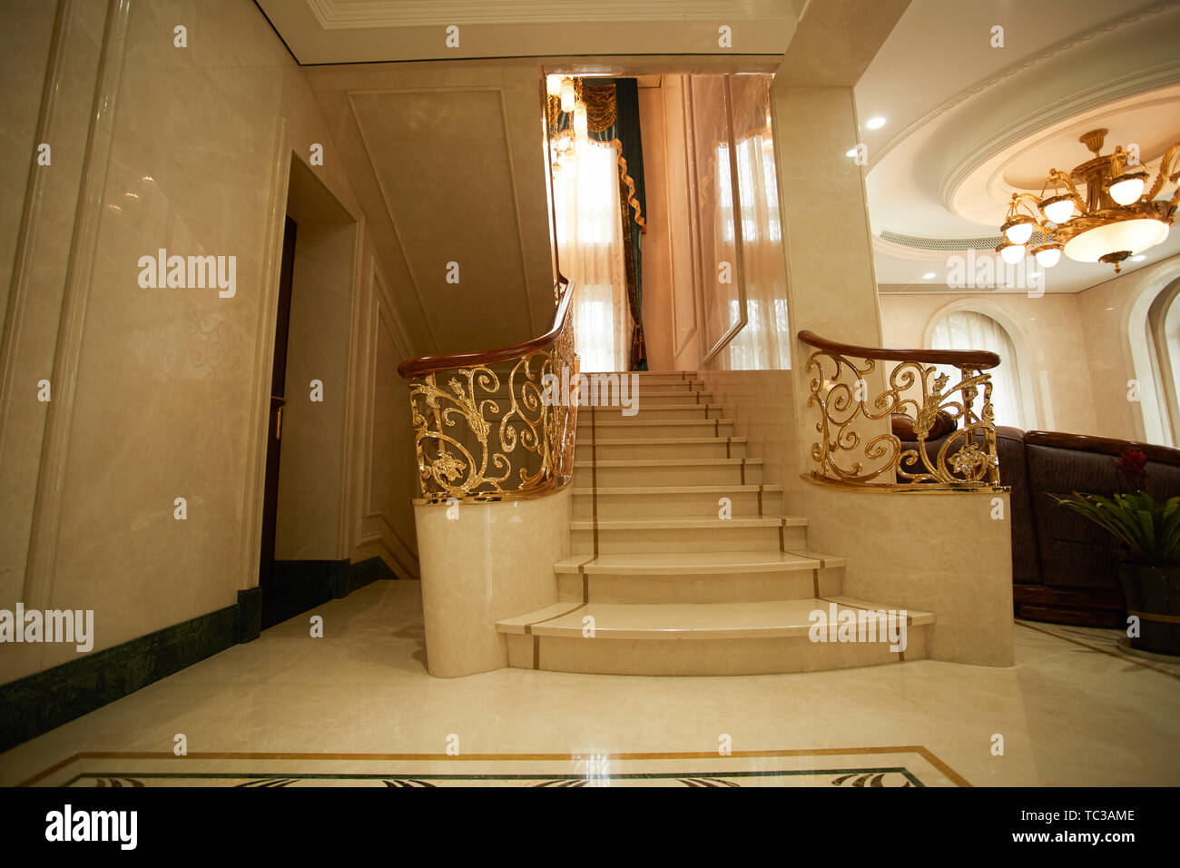 Escalier en métal Banque D'Images