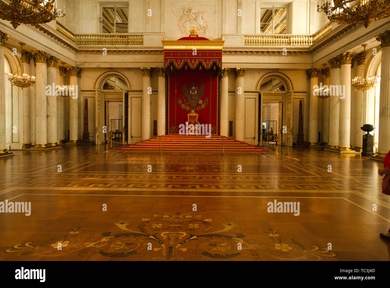 Le Palais d'hiver du Musée de l'Ermitage, Saint-Pétersbourg, Russie Banque D'Images