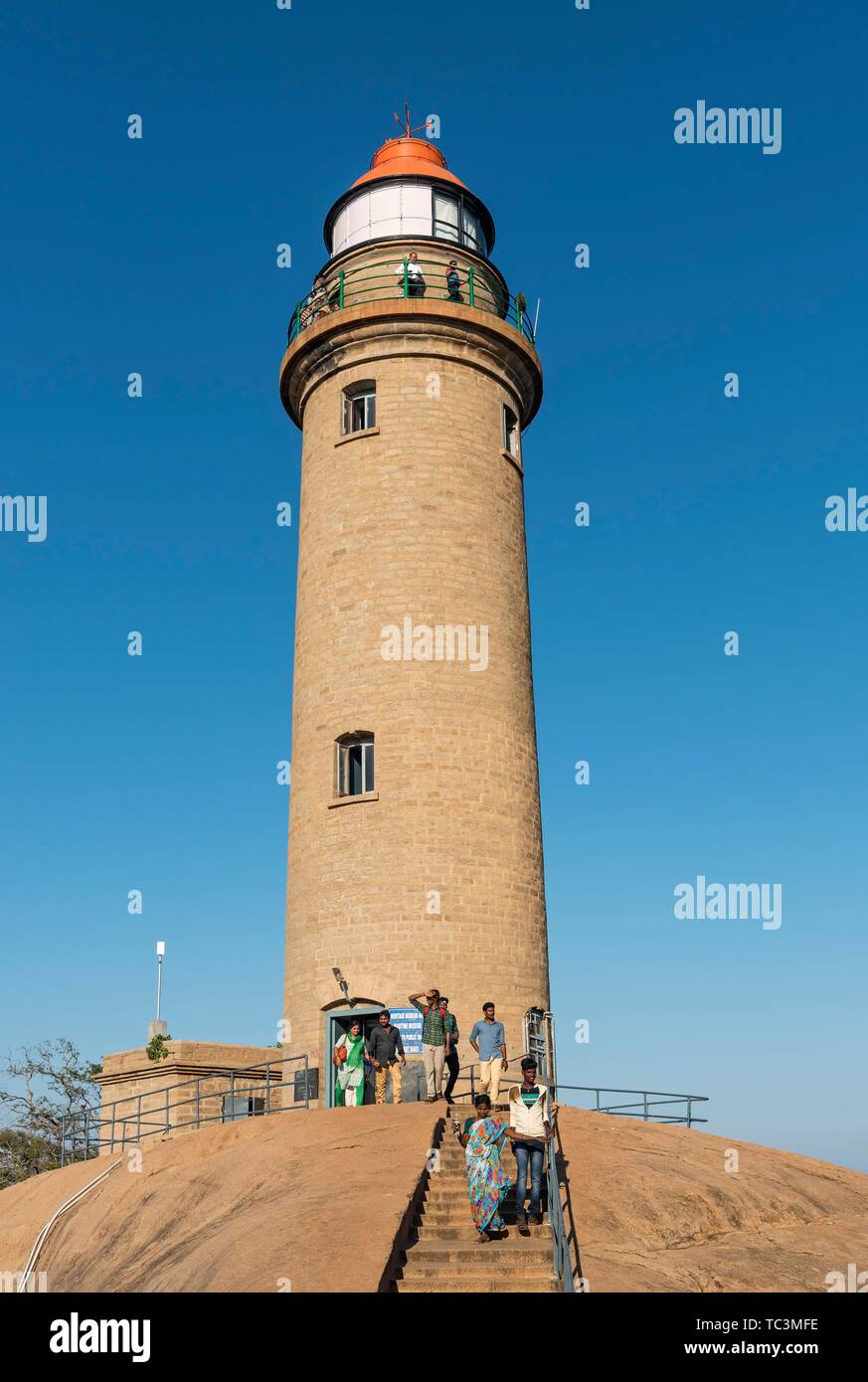 Mahabalipuram, Inde phare Banque D'Images