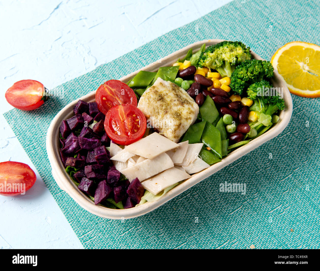 Salade légère poisson Dragon Banque D'Images