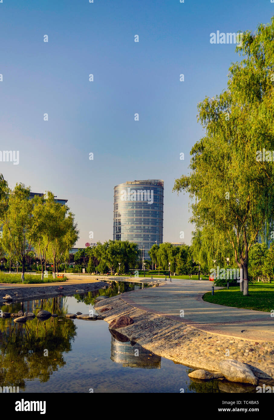 Le paysage architectural de la ville de Yinchuan Banque D'Images