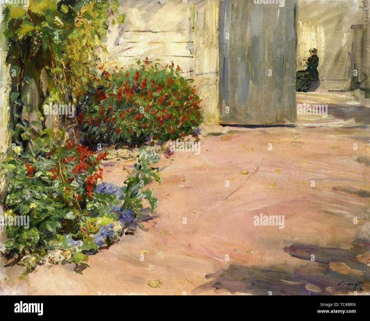 Max Slevogt - Maison d'été 1912 Le Jardin Banque D'Images