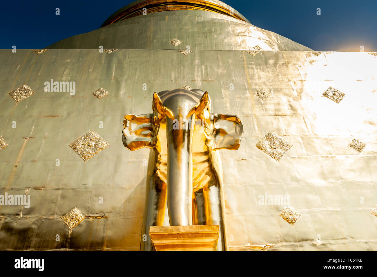 Wat Phra Singh Woramahavikarn Temple Bouddhiste Chiang Mai Thaïlande Banque D'Images