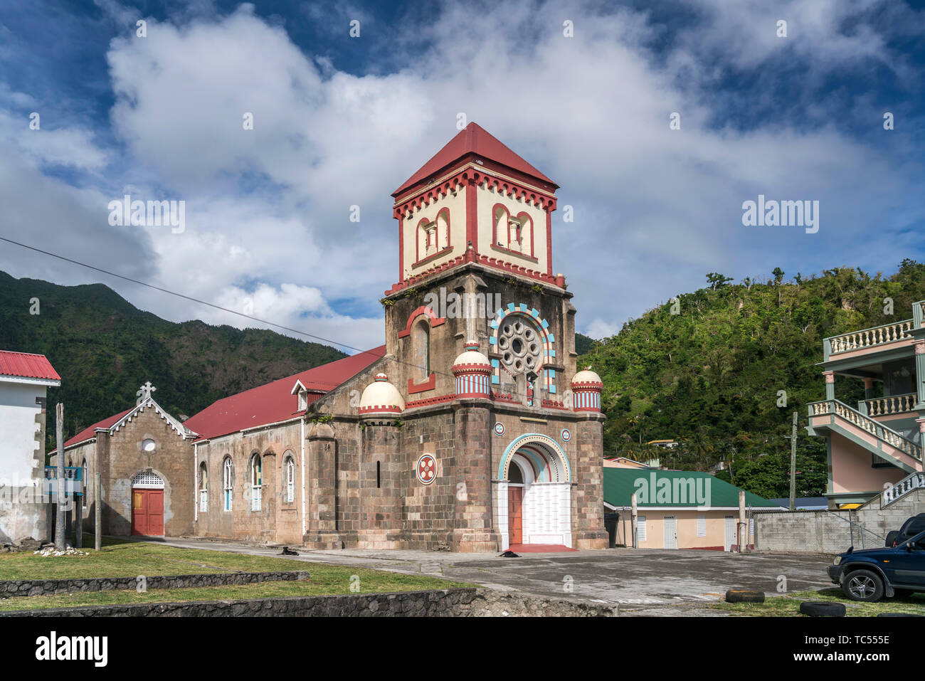 Römisch-katholische Pfarrkirche St Mark, Soufriere, Dominique, Afrika, Mittelamerika | Roman Catholic Church St Marc, Soufriere, Dominique, Carib Banque D'Images