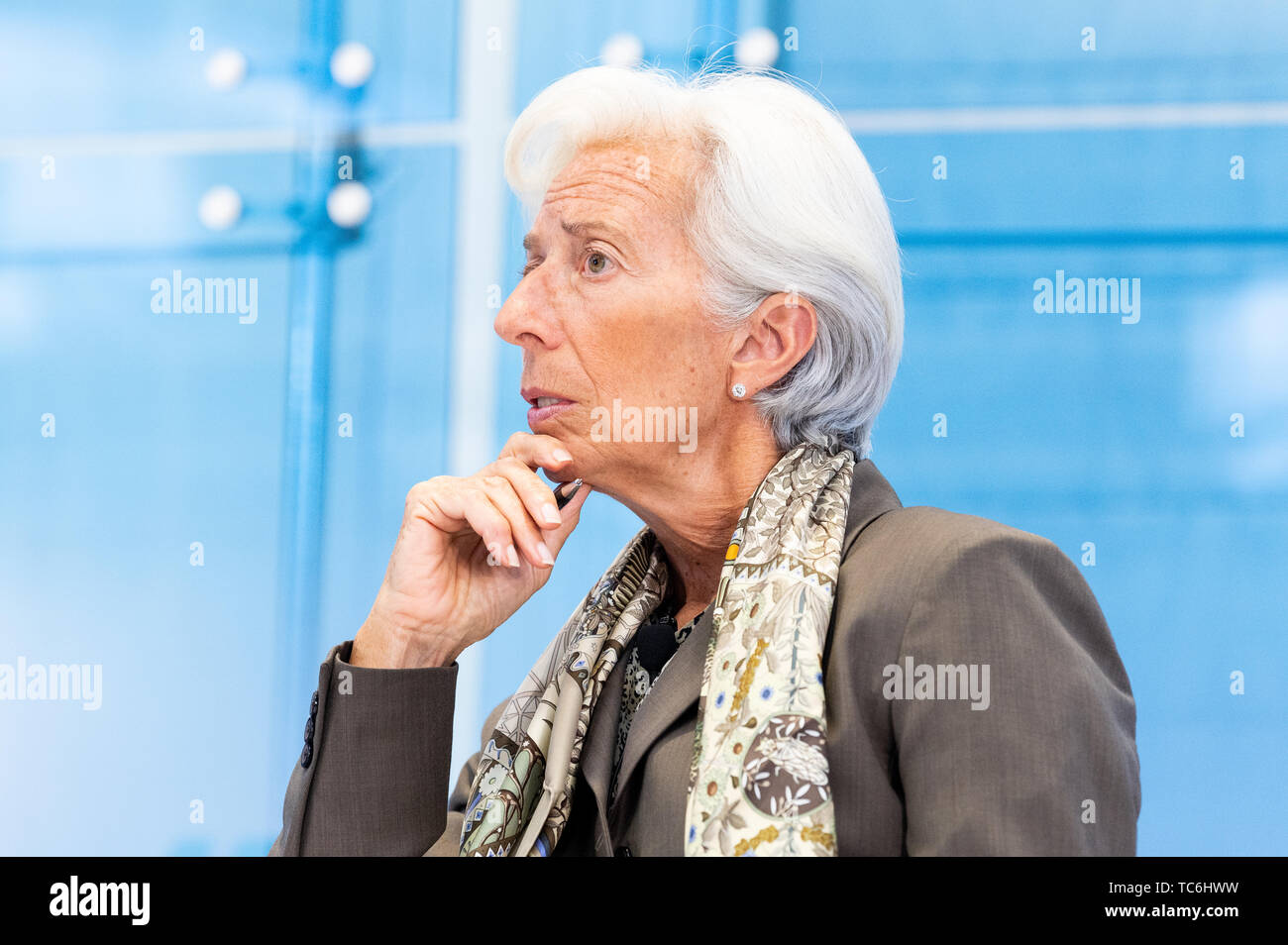 Washington, United States. Le 05 juin, 2019. Fonds monétaire international, Christine Lagarde parle à l'American Enterprise Institute à Washington, DC. Credit : SOPA/Alamy Images Limited Live News Banque D'Images