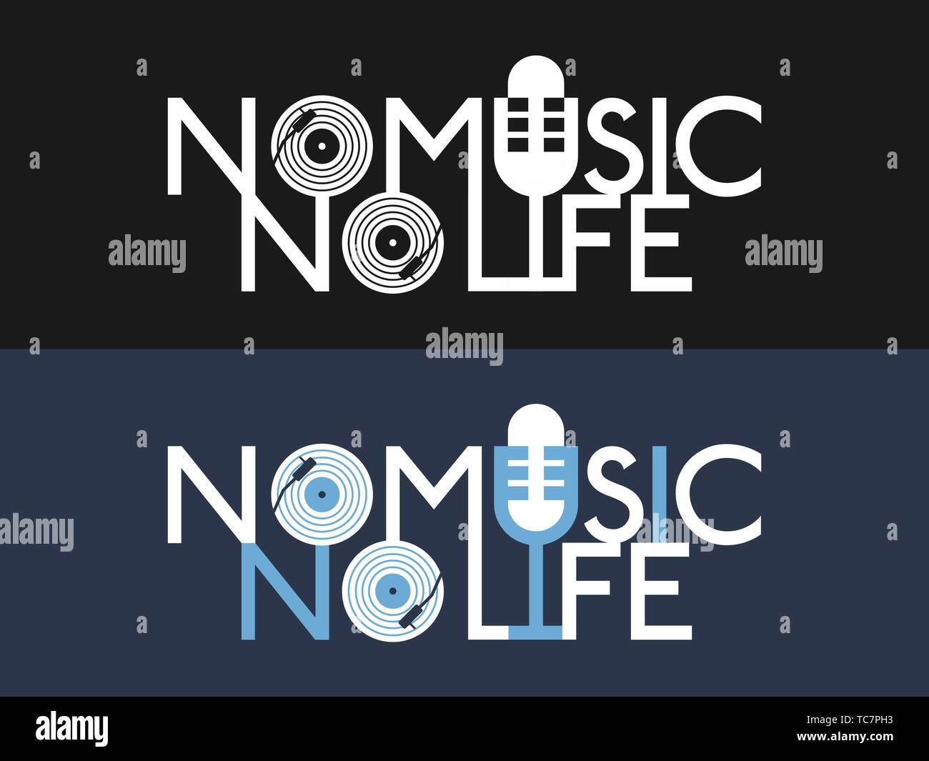 Slogan De La Musique Pour L Impression Music Design Defini Pour Tee Disque Vinyle Et Microphone Theme Pour T Shirt Collection Pour Flyer Affiche Invitation Dance Party Image Vectorielle Stock Alamy