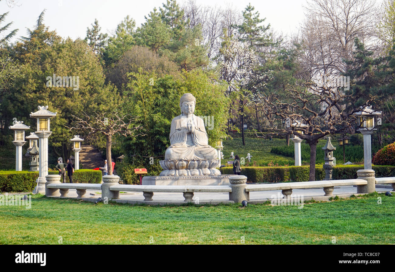 Paysages de la Grande Pagode de l'Oie Sauvage à Xi'an Banque D'Images