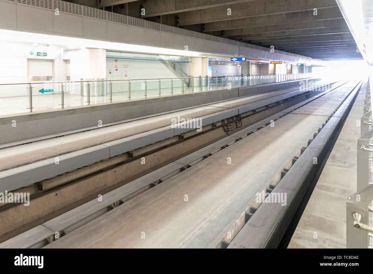 De l'aéroport de Shanghai Pudong Gare de chemin de fer Banque D'Images