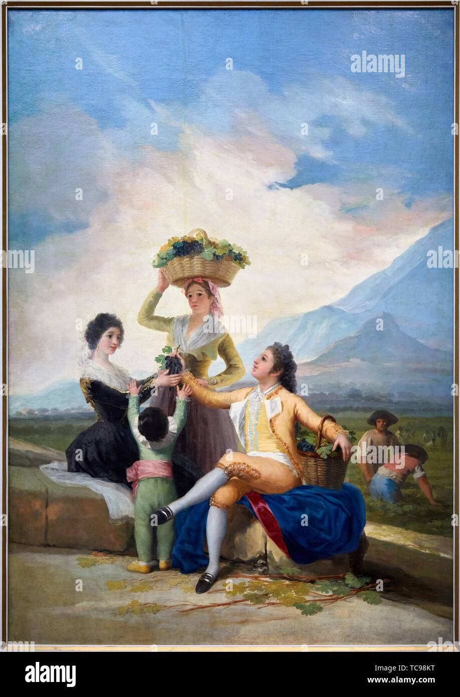 '''La Vendange ou en automne'', 1786, Francisco de Goya y Lucientes, Musée du Prado, Madrid, Espagne, Europe Banque D'Images