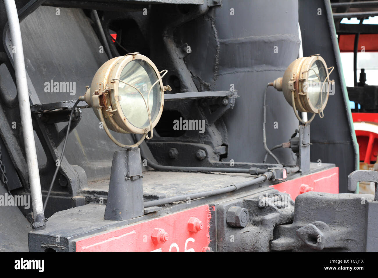 Moscou, RF, 17.03.2019 : Musée des locomotives à vapeur à Moscou. Retro train à vapeur. Histoire de locomotives à vapeur à Moscou. Banque D'Images