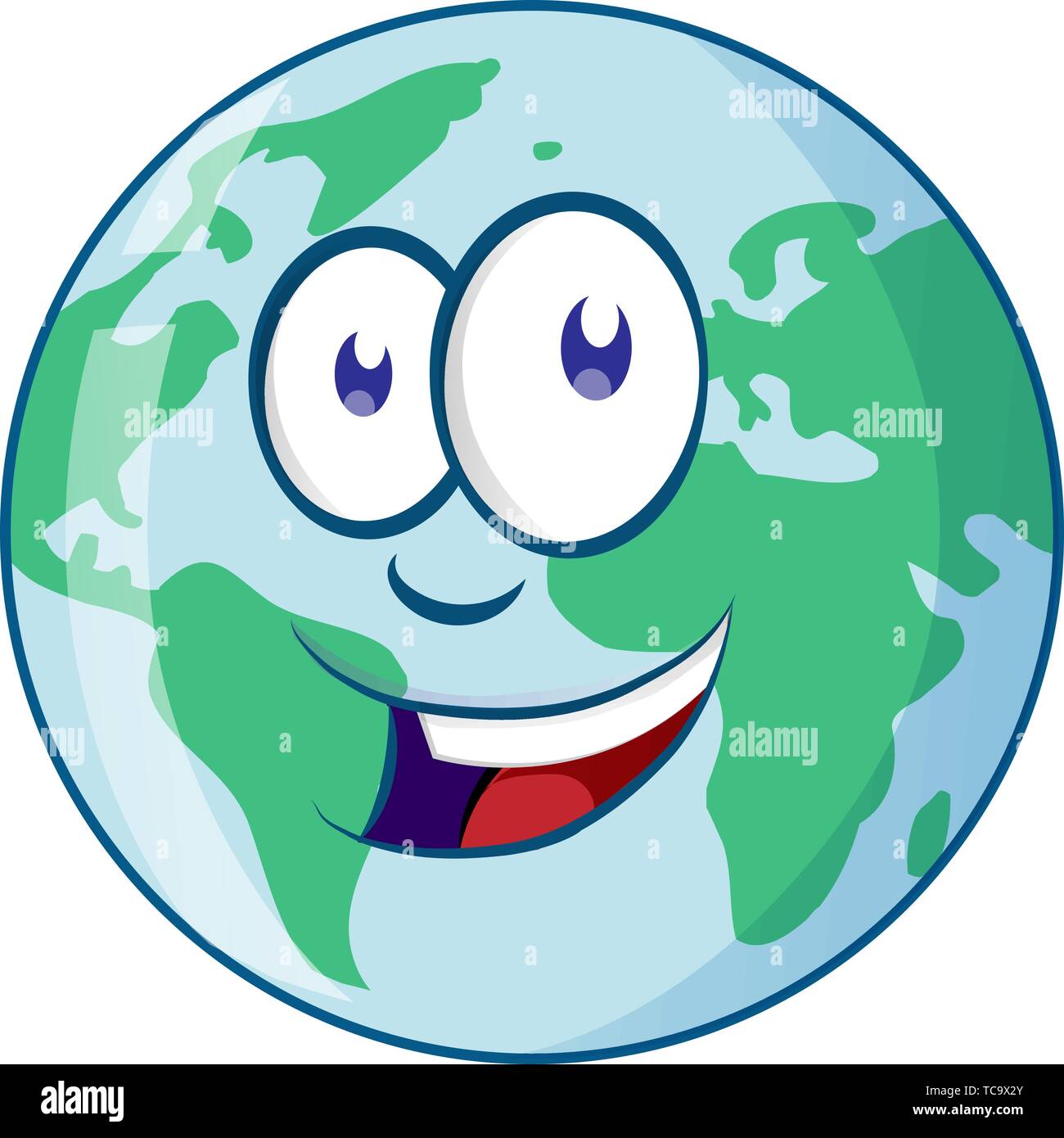 La planète Terre Personnage Illustration de Vecteur