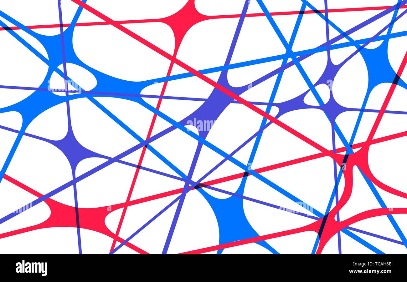 Résumé fond. Lignes connectées couleur sur fond blanc. Vector illustration Illustration de Vecteur