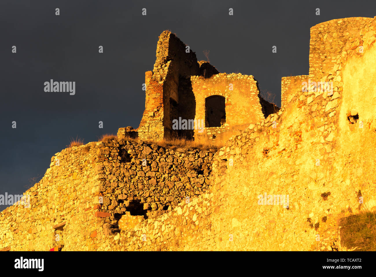 Ruine de château Beckov en Slovaquie Banque D'Images