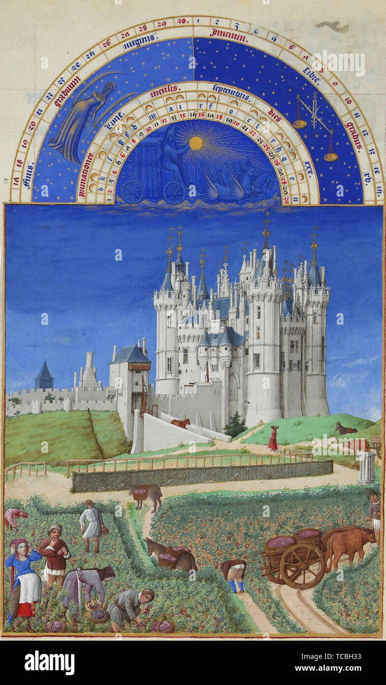 Frères Limbourg- Septembre Banque D'Images