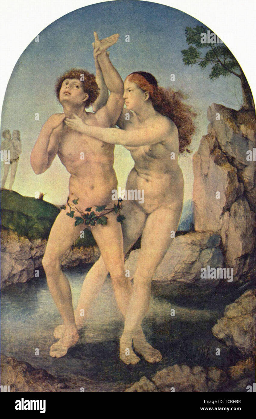 Jan Gossaert (Mabuse) - Hermaphrodite Salmacis Métamorphose C 1517 Banque D'Images