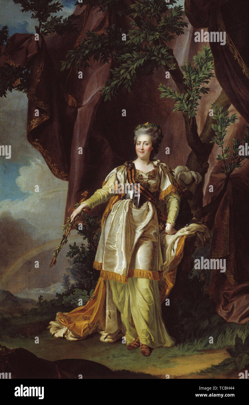 Dmitri Levitski - Portrait Grande impératrice russe Catherine II Banque D'Images