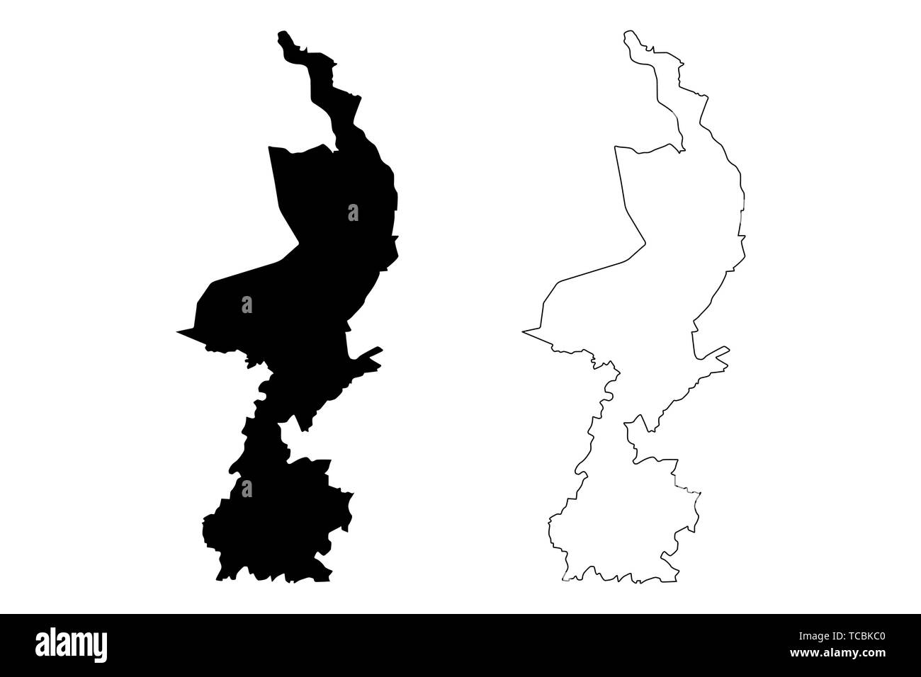 La province du Limbourg (Royaume des Pays-Bas, la Hollande) map vector illustration gribouillage, croquis du Limbourg Illustration de Vecteur