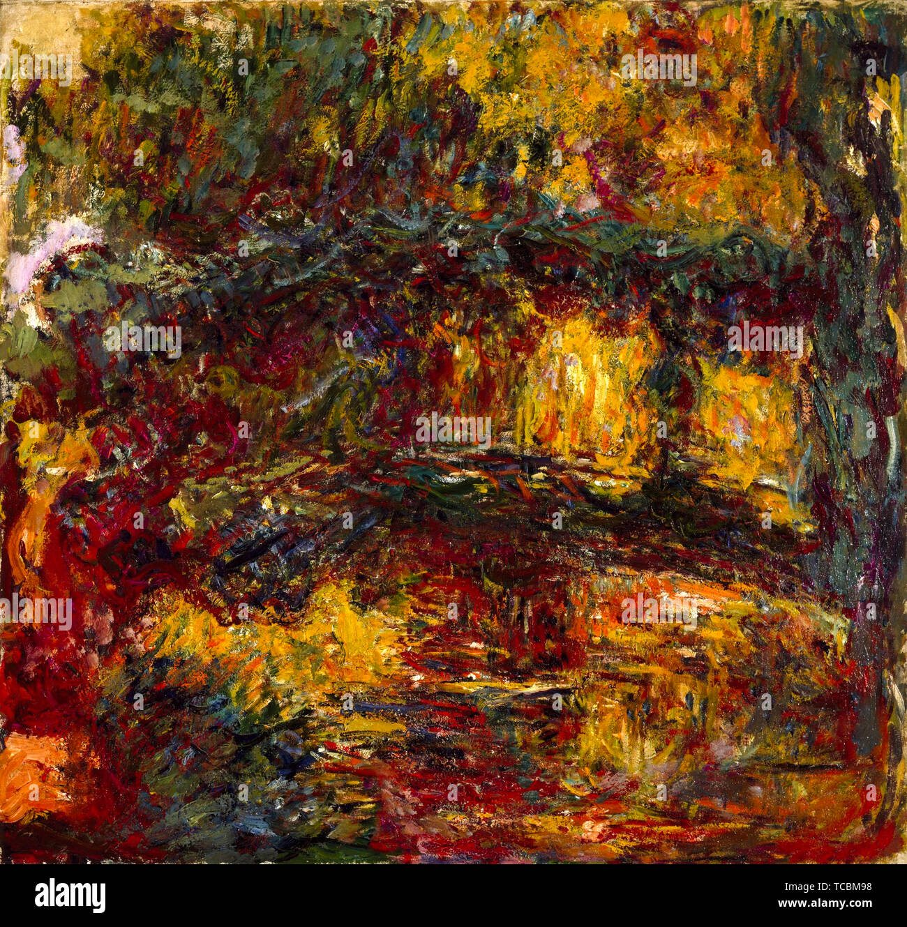 Claude Monet, la passerelle japonaise, Giverny, peinture, vers 1922 Banque D'Images
