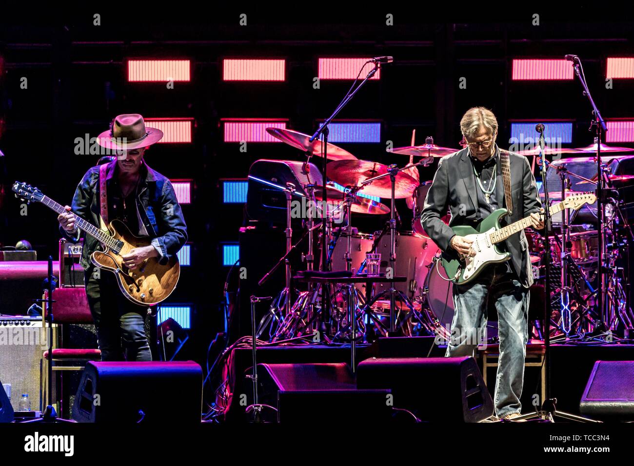Berlin, Deutschland. 04 Juin, 2019. 04.06.2019, le British blues et rock guitariste et chanteur Eric Clapton sur scène à la Mercedes-Benz Arena de Berlin. Utilisation dans le monde entier | Credit : dpa/Alamy Live News Banque D'Images