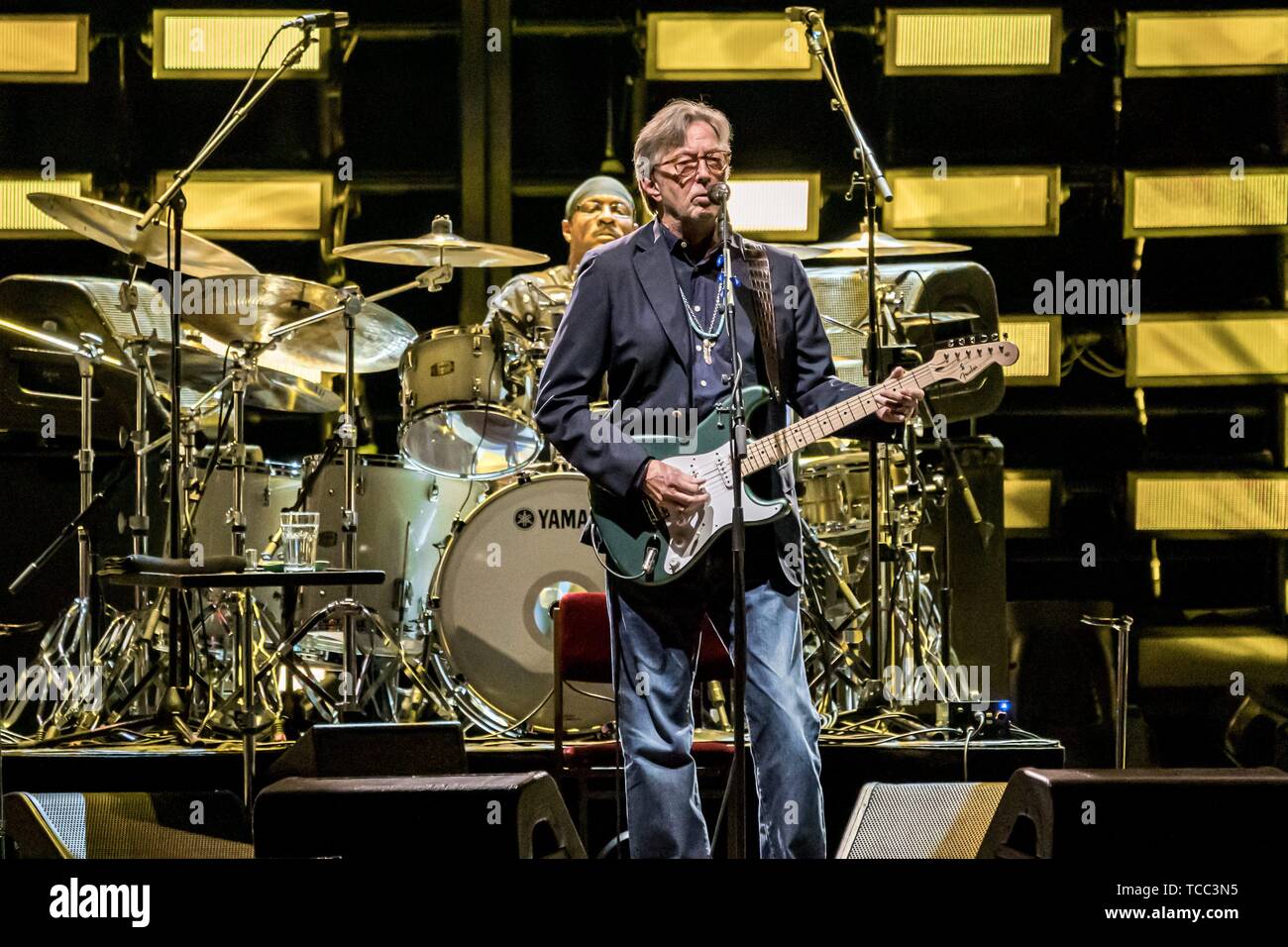 Berlin, Deutschland. 04 Juin, 2019. 04.06.2019, le British blues et rock guitariste et chanteur Eric Clapton sur scène à la Mercedes-Benz Arena de Berlin. Utilisation dans le monde entier | Credit : dpa/Alamy Live News Banque D'Images