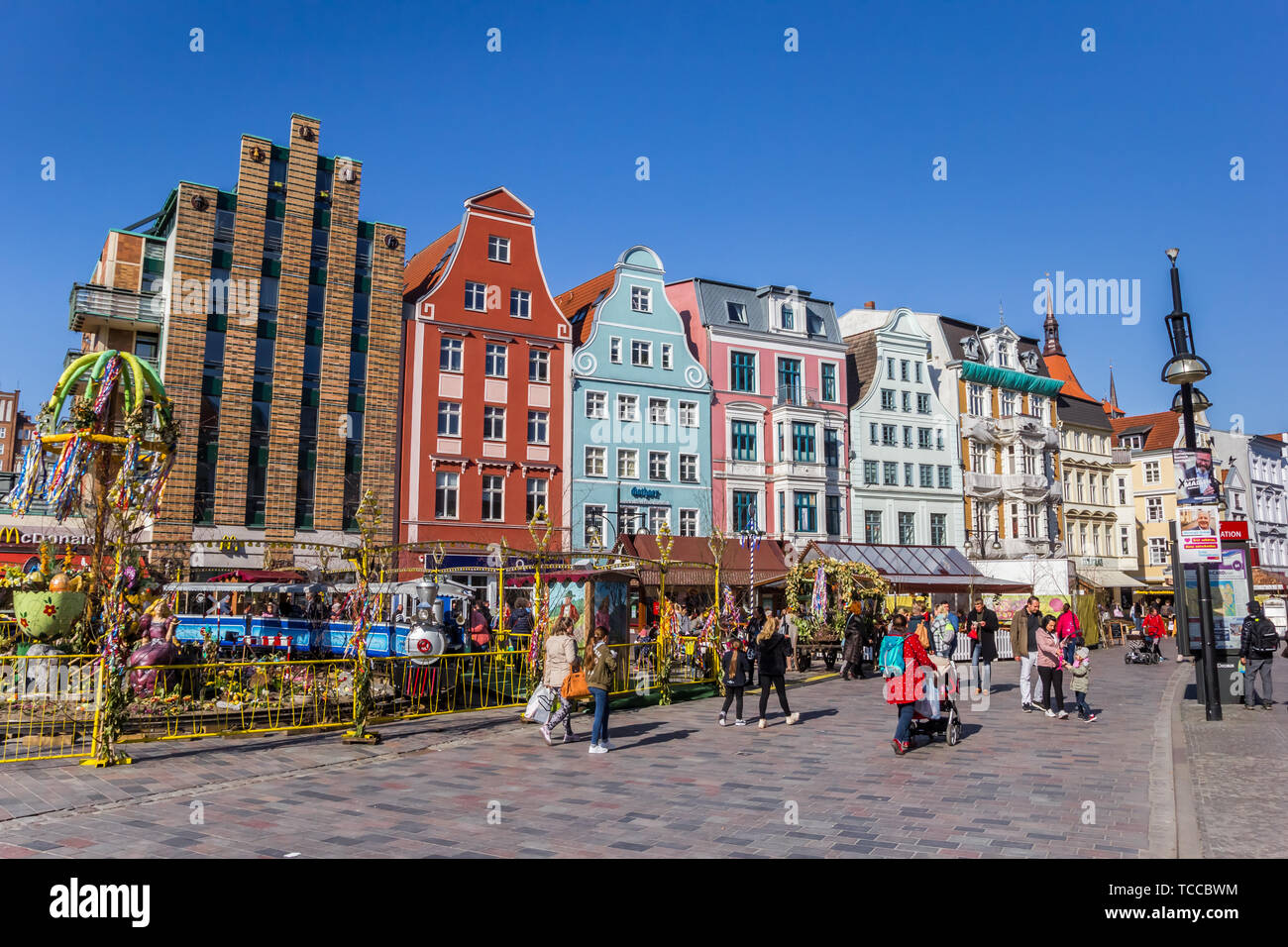 Juste à la place de l'université de Rostock, Allemagne Banque D'Images