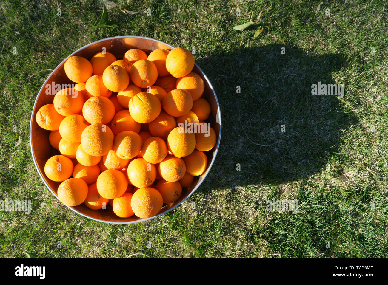 Les oranges de métal galvanisé à remous Banque D'Images