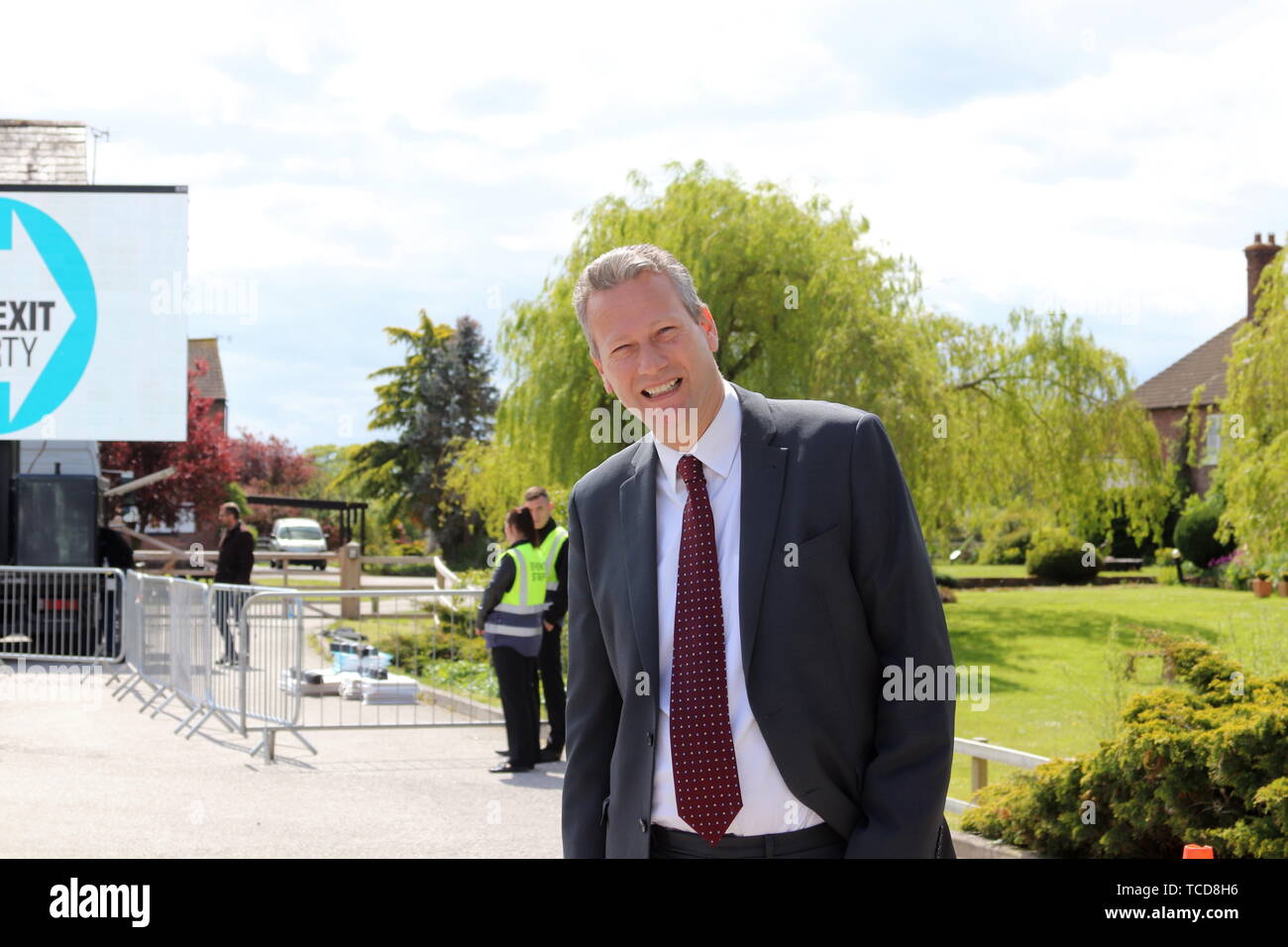 Brexit Nigel Farage, chef du parti à un Brexit Ann Widdecombe rallye parti aujourd'hui à Chester avec : Nathan Gill Où : Chester, Royaume-Uni Quand : 06 mai 2019 Source : WENN.com Banque D'Images